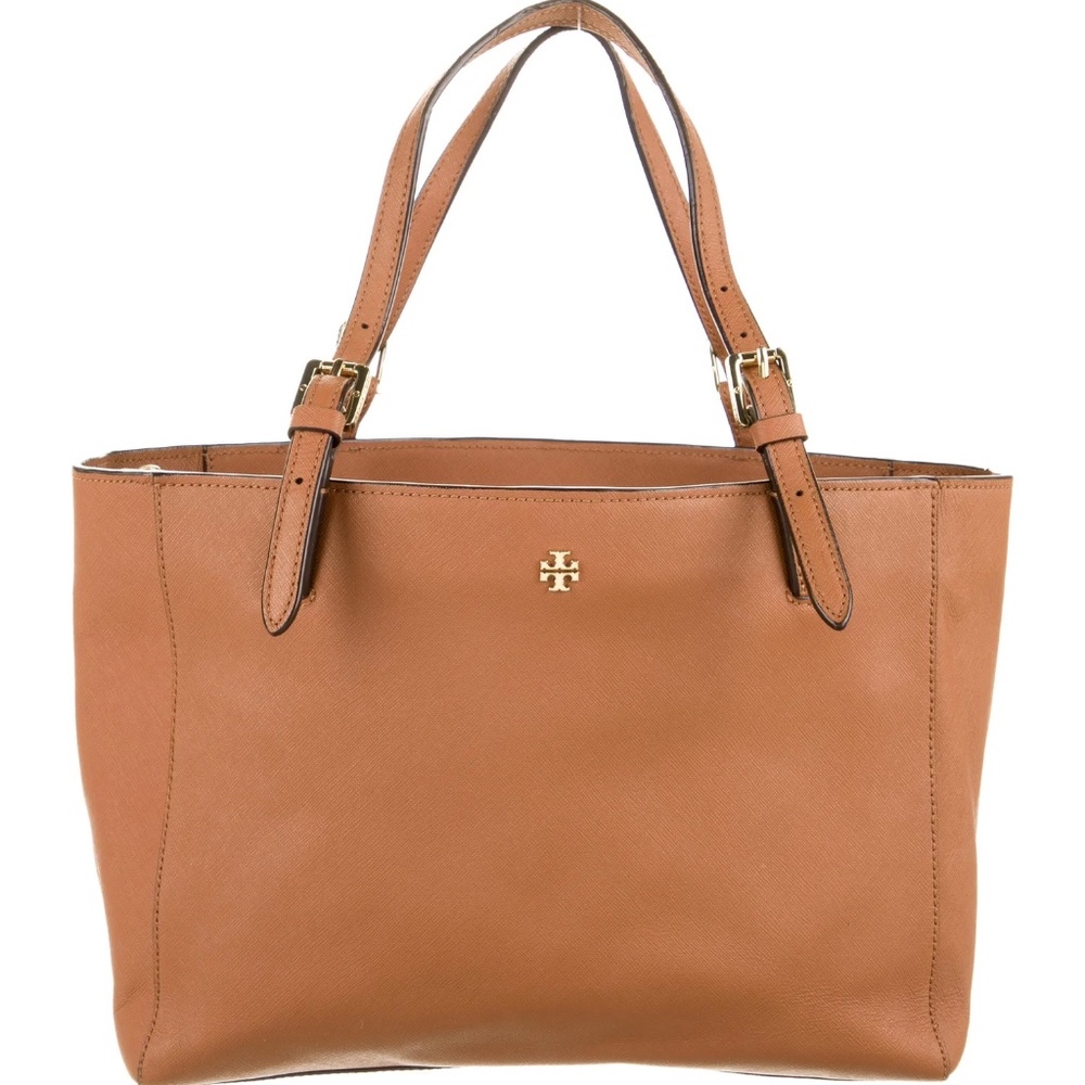 Tory Burch Brown Saffiano Tote Bag